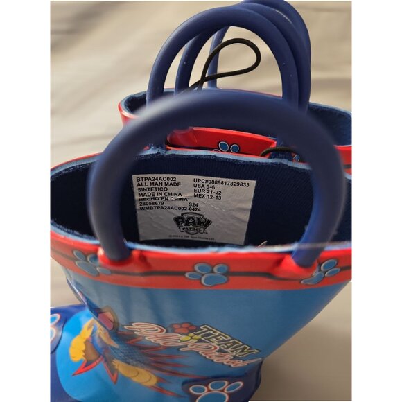 NWT Paw Patrol Toddler Boys Rain Boots Size 5-6 - Picture 6 of 6